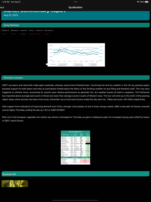 Market Intelligence App iPad  스크린샷