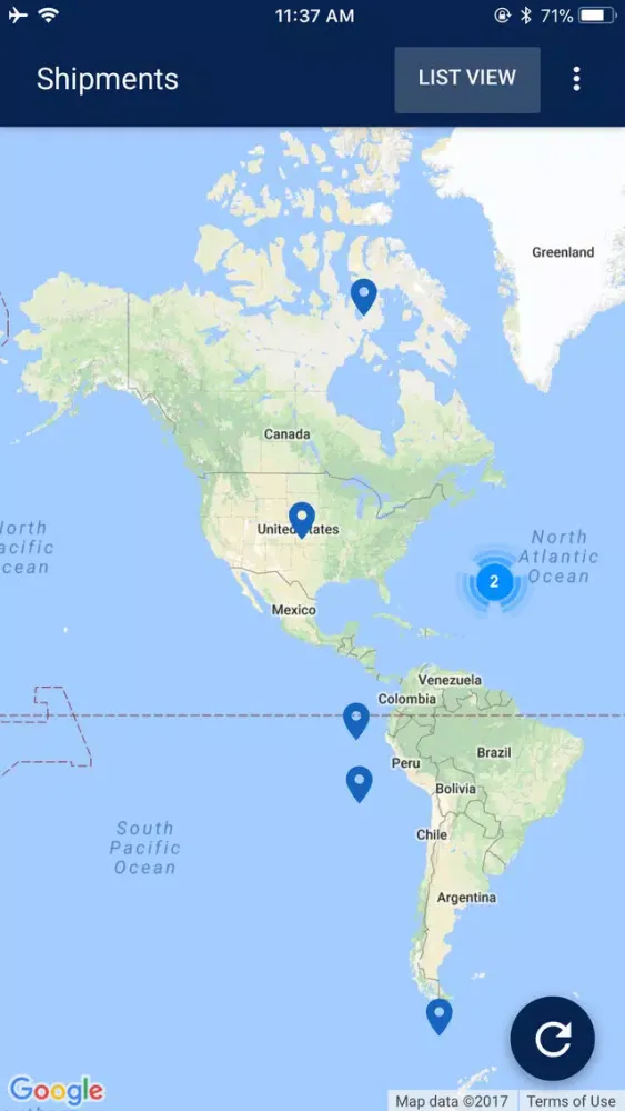 Capturas de tela do Cargo Signal