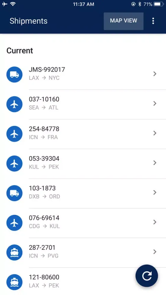 Capturas de tela do Cargo Signal
