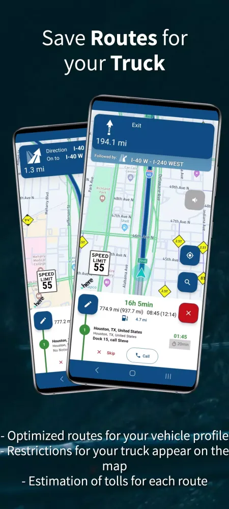 Capturas de tela do Truck Navigation by CargoTour