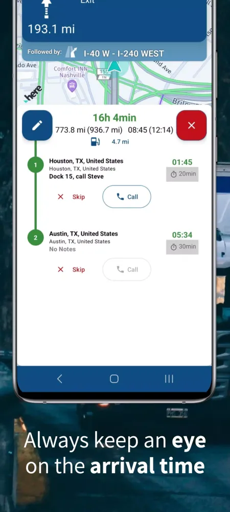 Capturas de tela do Truck Navigation by CargoTour