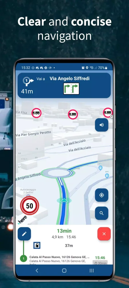 Capturas de tela do Truck Navigation by CargoTour