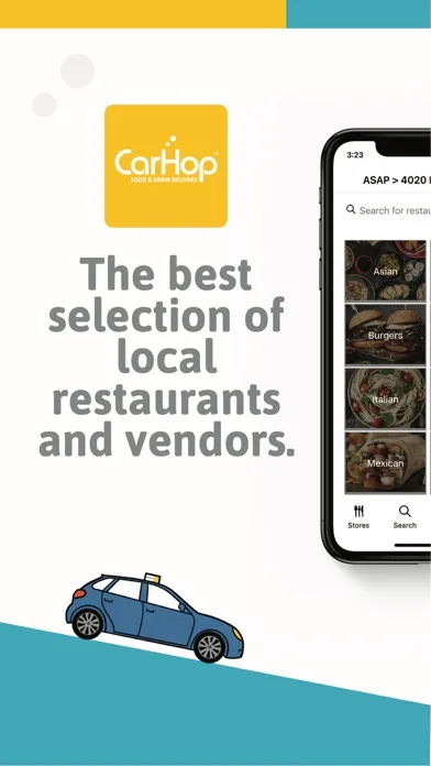 Capturas de tela do CarHop - Food & Drink Delivery