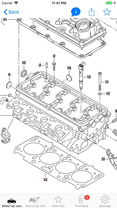 VW parts and diagrams 스크린샷