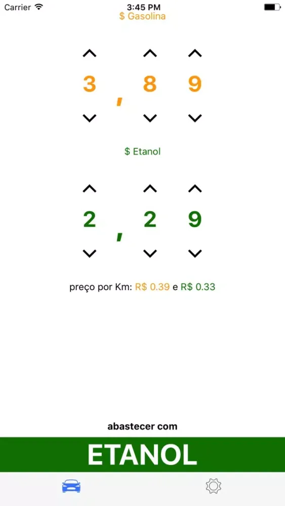 Capturas de tela do Beberrão - Etanol ou Gasolina?