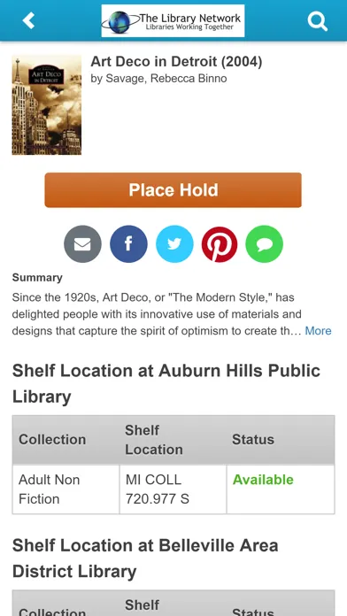 TLN Library Catalog Ekran Görüntüleri