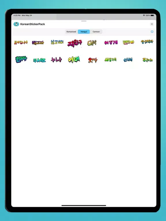 Скриншоты Korean Sticker Pack iPad 