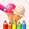 coloring sweet ice cream boba
