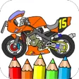 ninja motorbike coloring