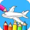 airplane cartoon coloring