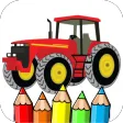 tractor coloring page