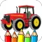 tractor coloring page