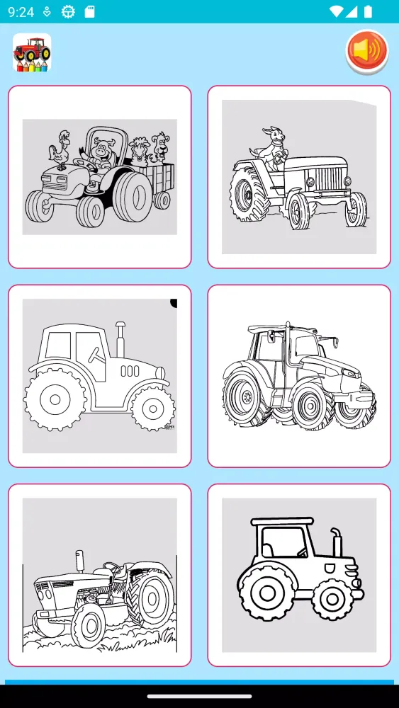 Screenshot di tractor coloring page