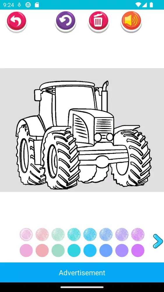 Screenshot di tractor coloring page