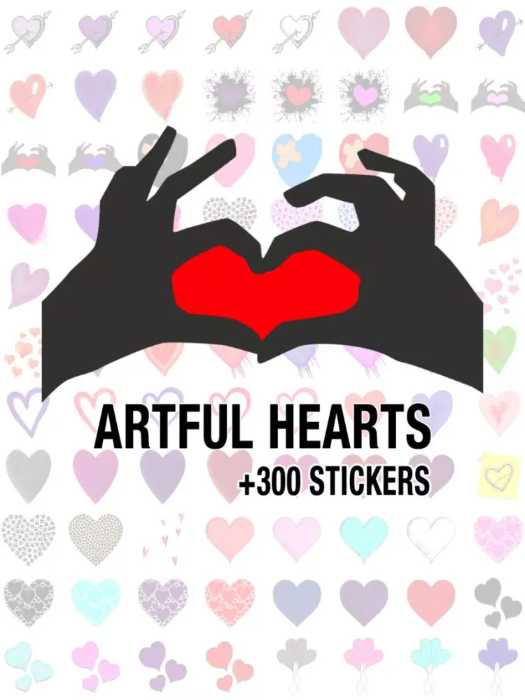 Artful Hearts: Artsy Heart Stickers iPad  Ekran Görüntüleri