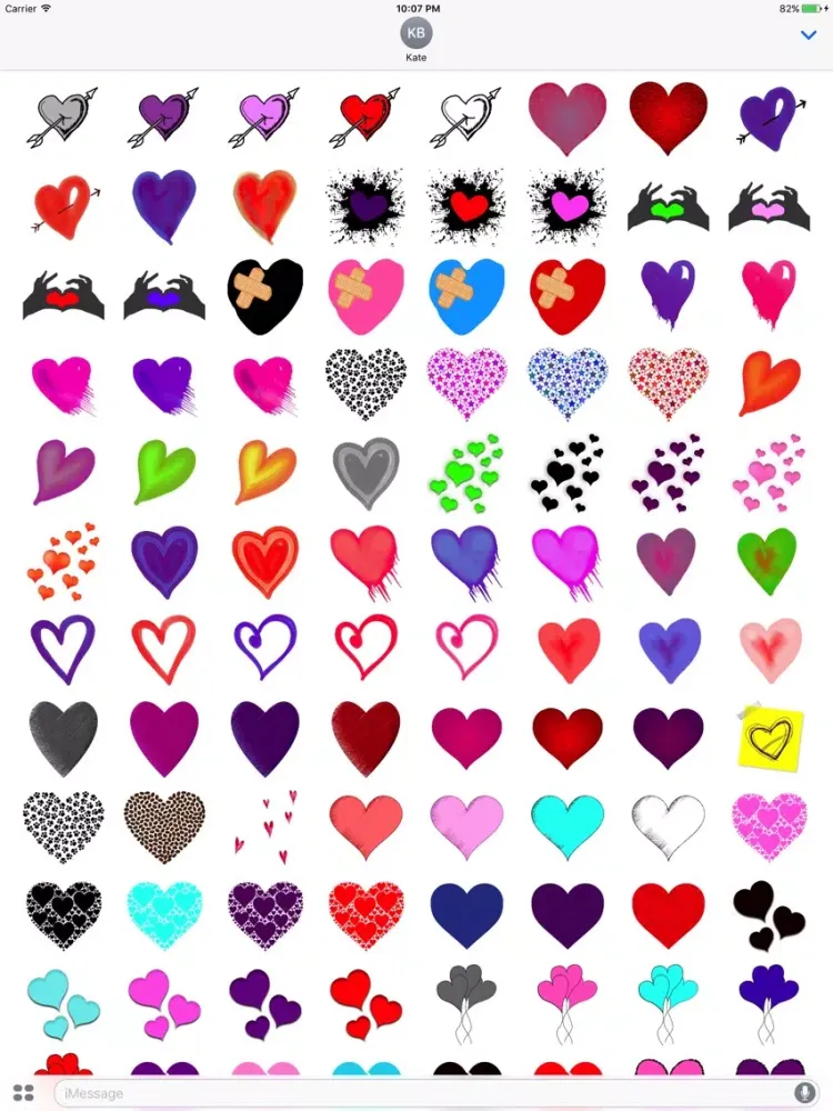 Artful Hearts: Artsy Heart Stickers iPad  Ekran Görüntüleri