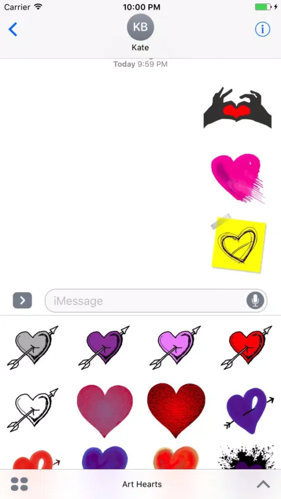 Artful Hearts: Artsy Heart Stickers Ekran Görüntüleri