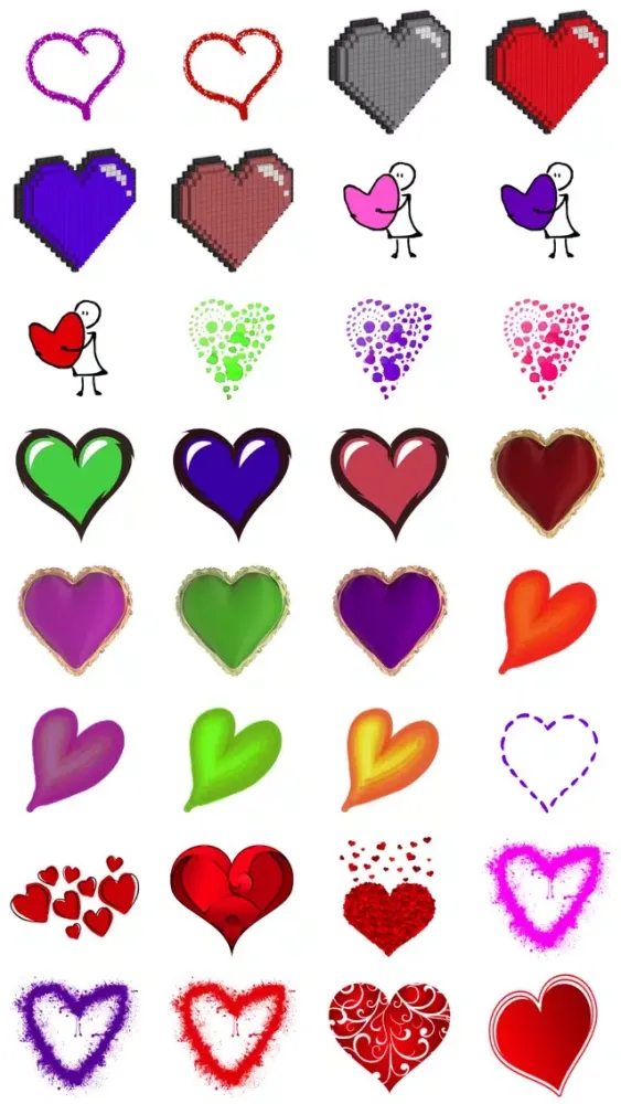 Artful Hearts: Artsy Heart Stickers Ekran Görüntüleri