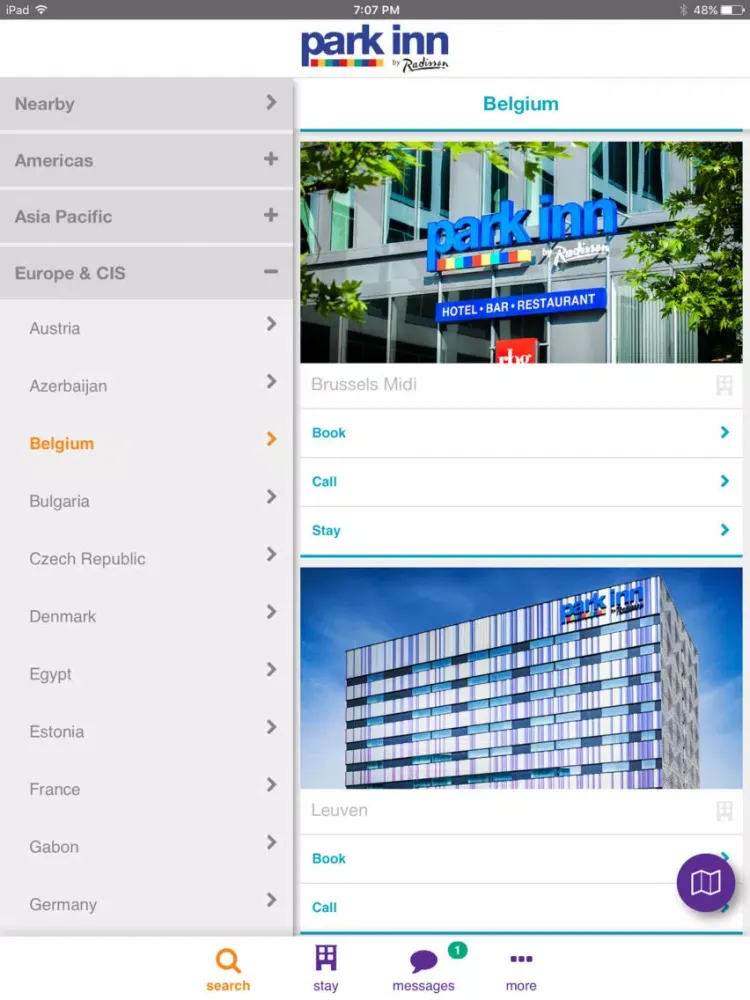 Screenshot di Park Inn by Radisson iPad 