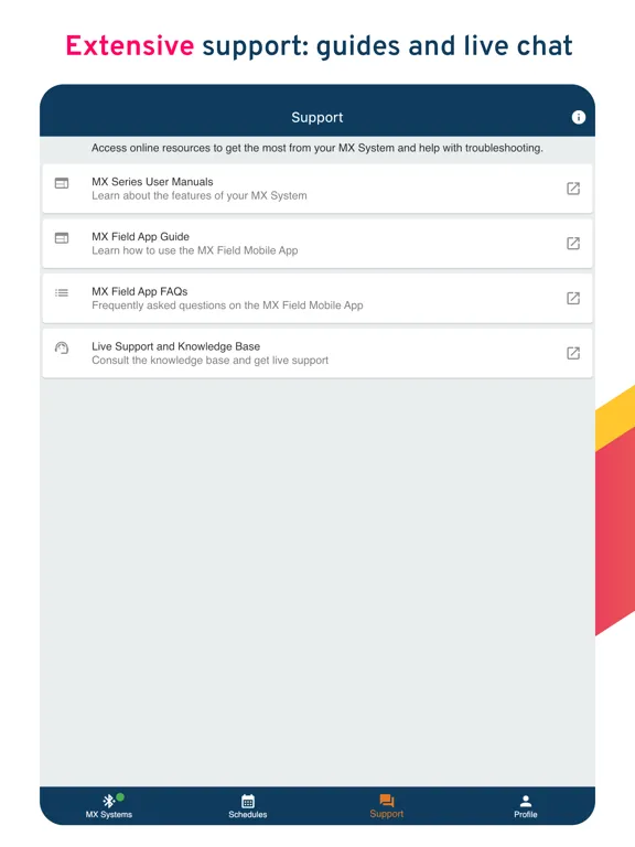 Скриншоты MX Field App iPad 