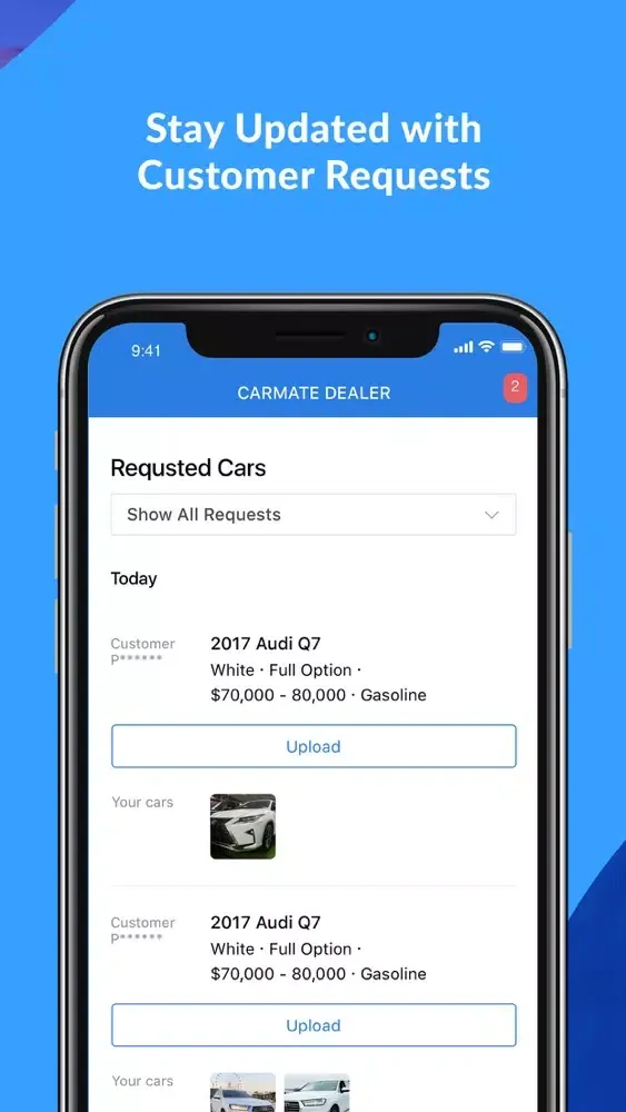 Tangkapan layar Carmate Dealer