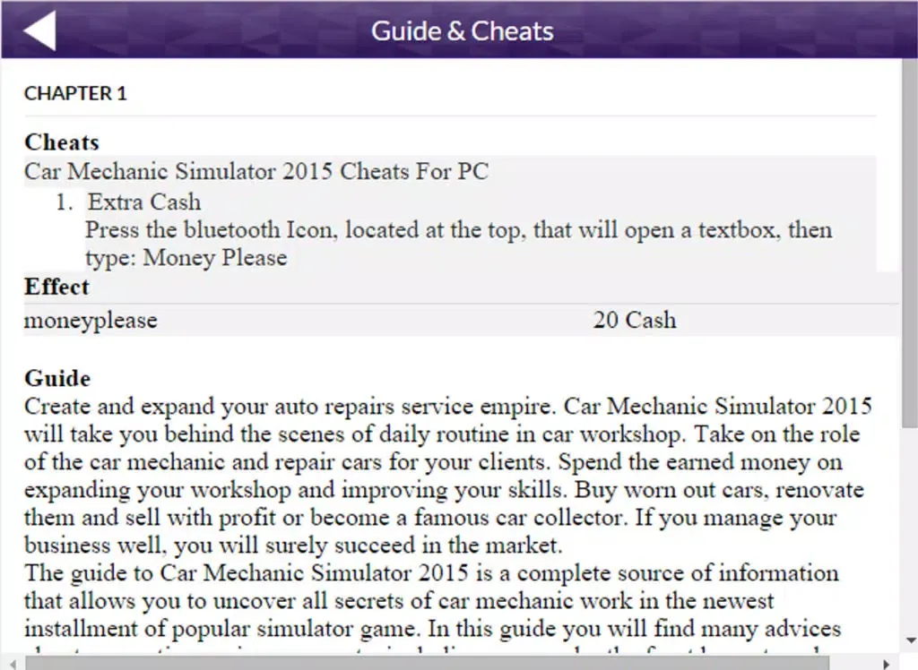 صور Great App for Car Mechanic Simulator 2015 version iPad 