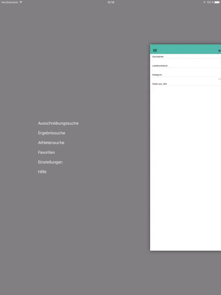 Leichtathletik Veranstaltungen iPad  Screenshots