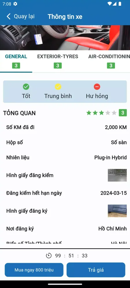 Captures d'écran de Carmudi - Đấu giá ô tô