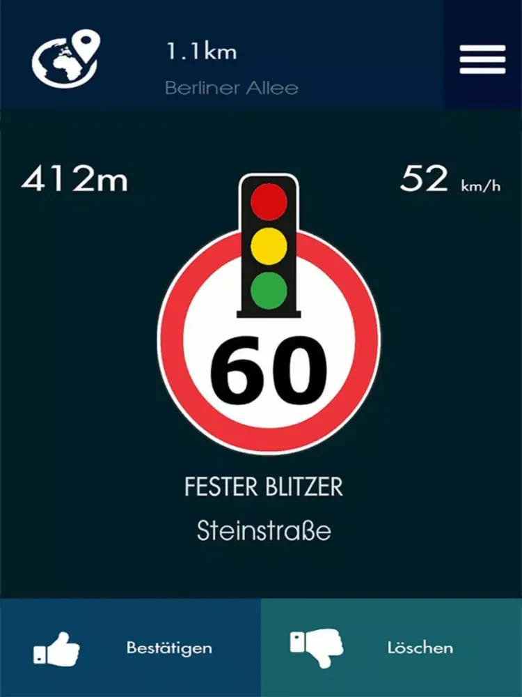 تصاویر Carmunis Premium Blitzer und Radarwarner iPad 