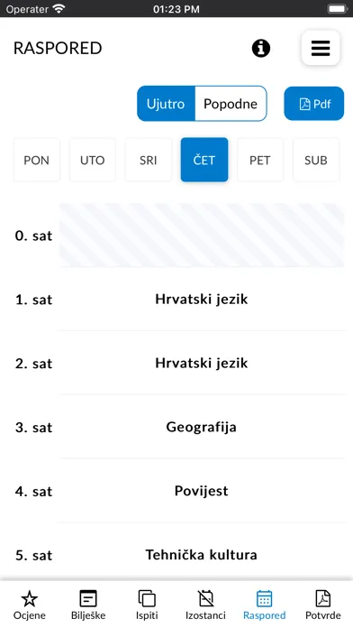 Captures d'écran de e-Dnevnik
