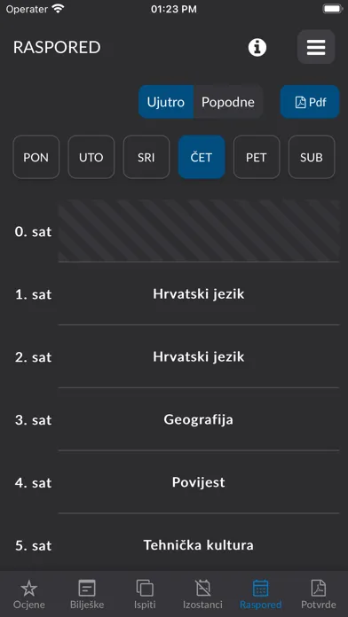 Captures d'écran de e-Dnevnik