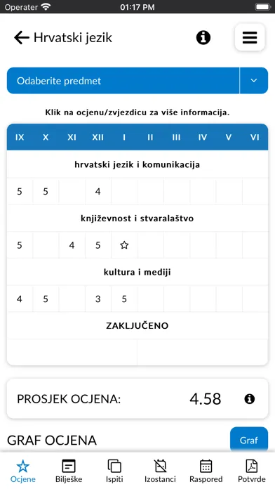 Captures d'écran de e-Dnevnik