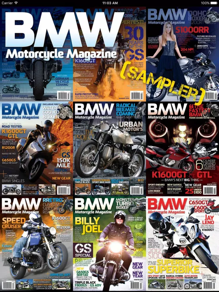Capturas de pantalla de BMW Motorcycle Magazine iPad 