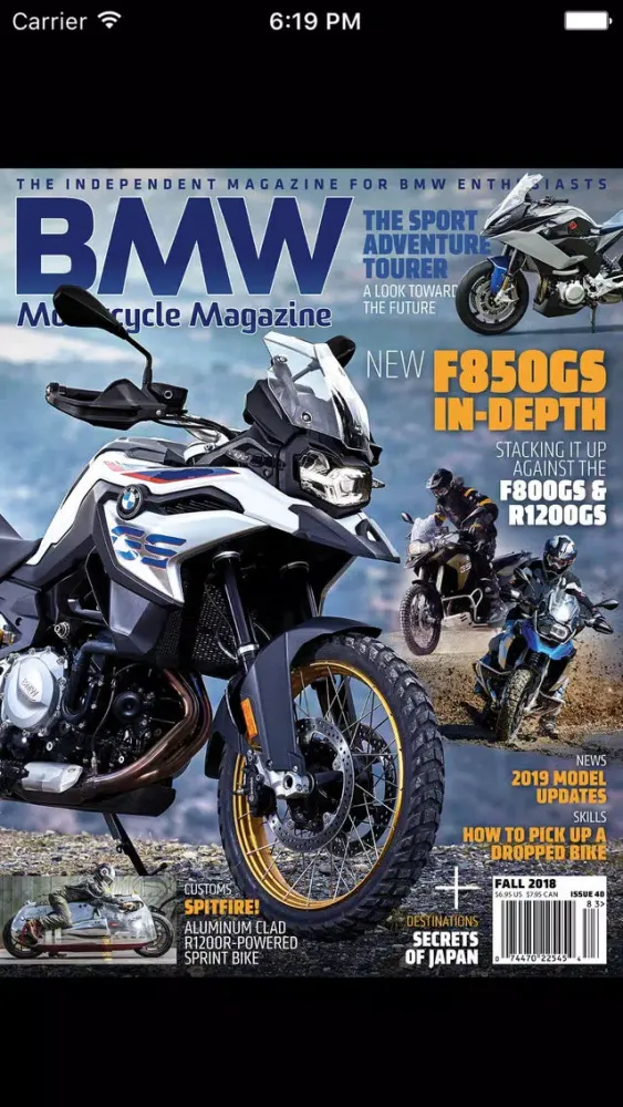 Capturas de pantalla de BMW Motorcycle Magazine