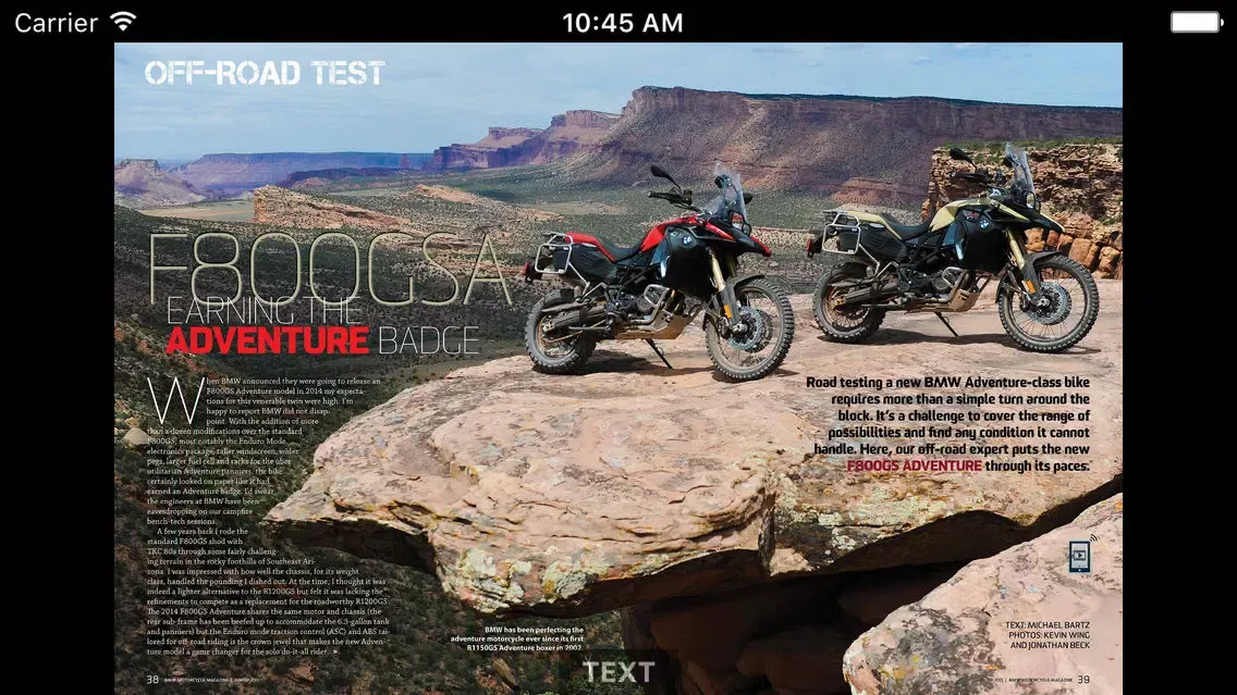 Capturas de pantalla de BMW Motorcycle Magazine