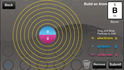 Ảnh chụp màn hình của Building Atoms and Isotopes