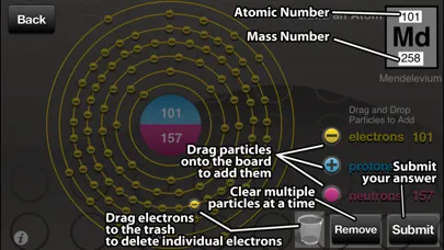 Ảnh chụp màn hình của Building Atoms and Isotopes