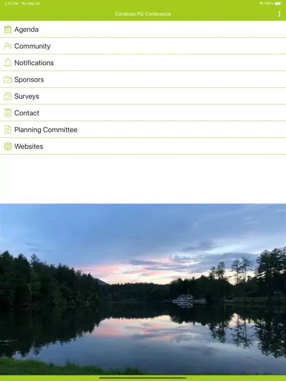 Carolinas PG Conference iPad  スクリーンショット