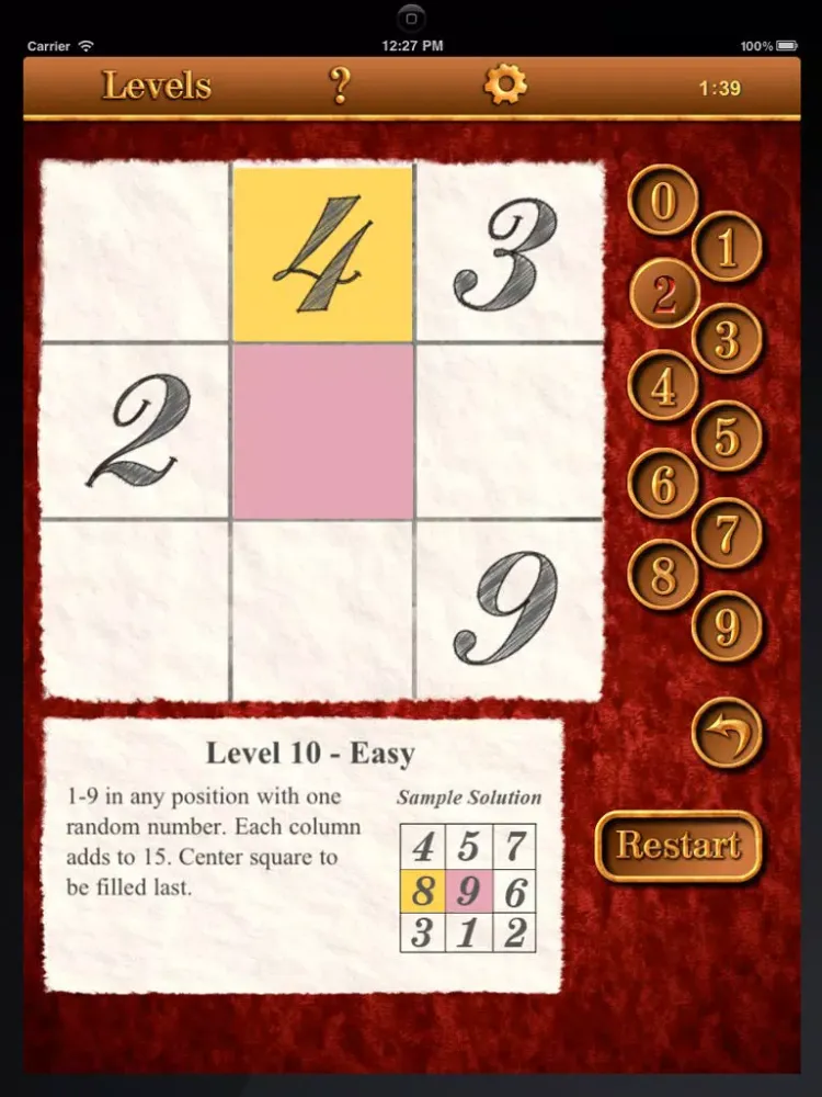3b3b - Magic Square Puzzle iPad  스크린샷
