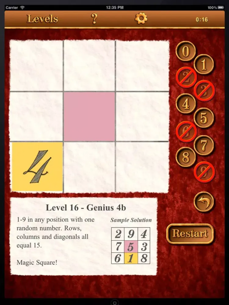 3b3b - Magic Square Puzzle iPad  스크린샷