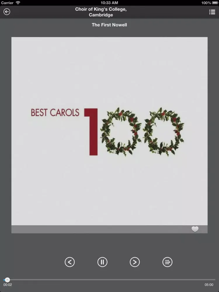 100 Best Christmas Carols iPad  スクリーンショット