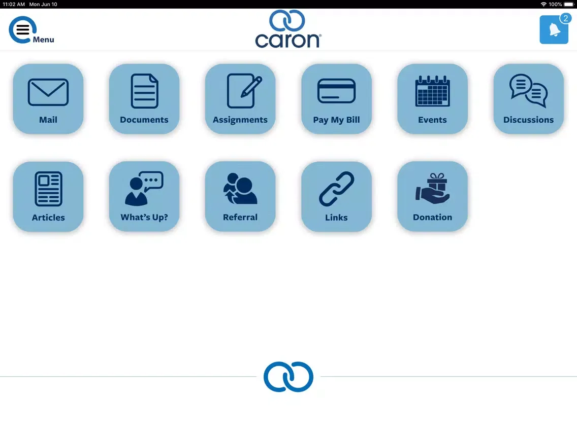 Screenshot di Caron Recovery Network iPad 