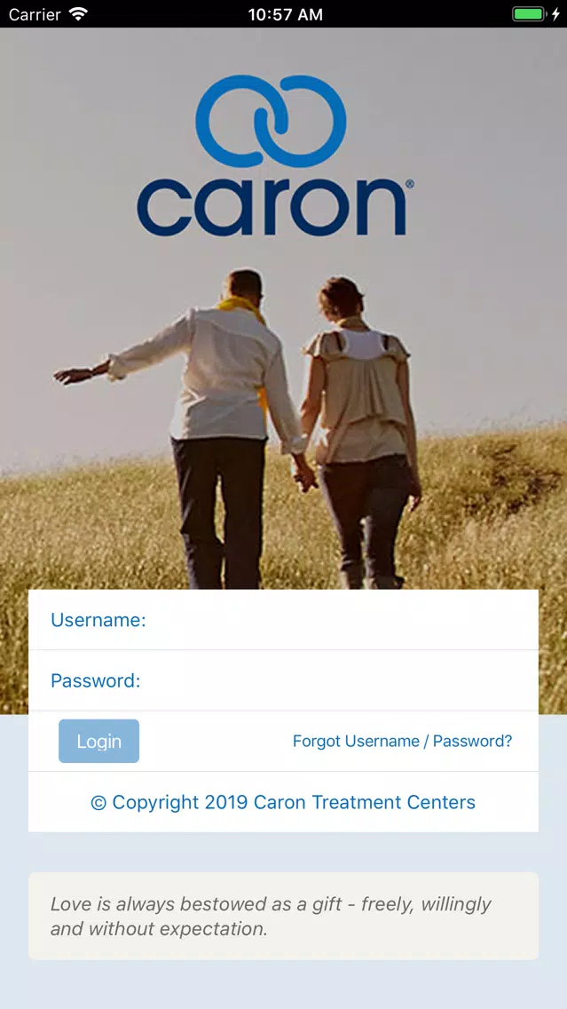 Ảnh chụp màn hình của Caron Recovery Network