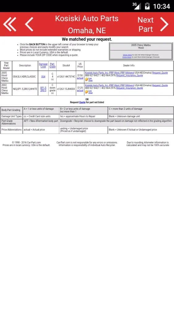 Kosiski Auto Parts Screenshots