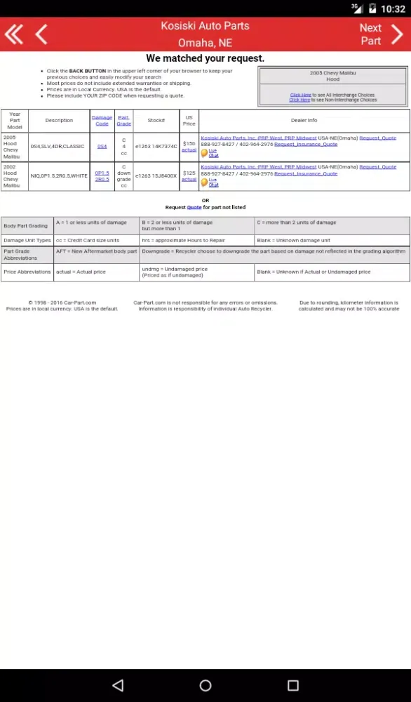 Kosiski Auto Parts Screenshots