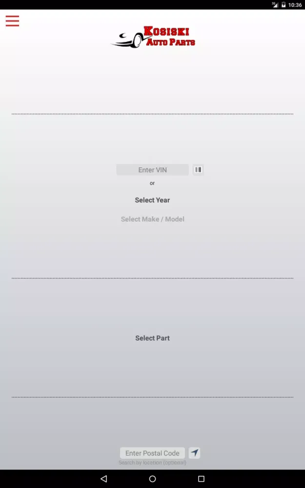 Kosiski Auto Parts Screenshots