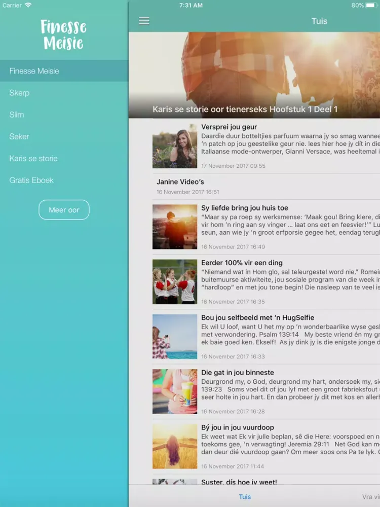 Finesse Meisie iPad 應用截圖