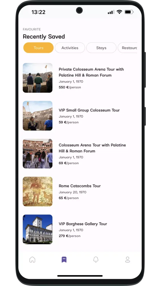 Tangkapan skrin Carpe Diem Tours
