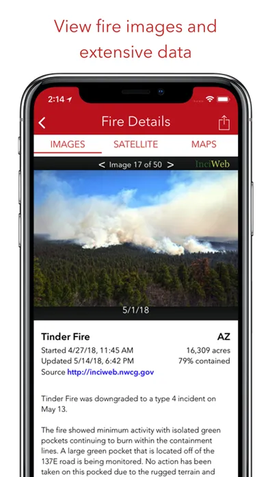 Zrzuty ekranu Fire Finder - Wildfire Info