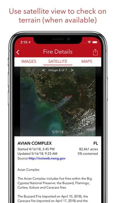 Zrzuty ekranu Fire Finder - Wildfire Info